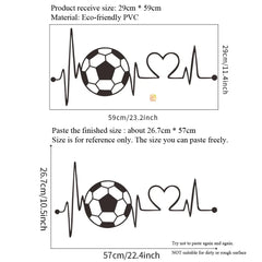 ملصق حائط لنبضات قلب كرة القدم