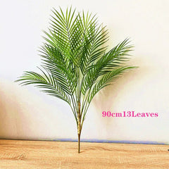 70-125cm Artificial Large Rare Palm Tree Green Realistic Tropical Plants Indoor Plastic Fake Tree Home Hotel Christmas Decorat