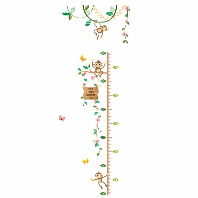 Cute Monkeys Growth Chart Wallpaper