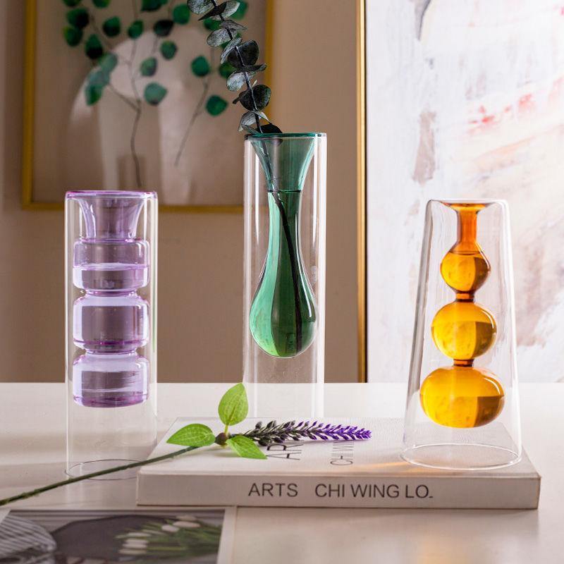 Blown Glass Bubble Vases