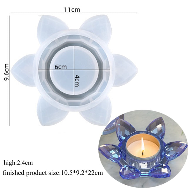 2021 DIY Resin Mold Candle Holder Silicone