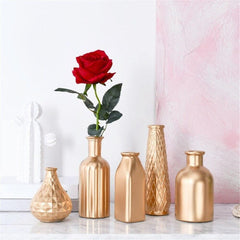 Elegant Gold Tabletop Vases